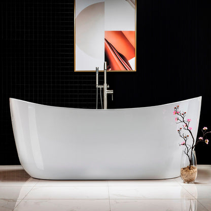 Woodbridge B0034 | 71" Combo Jet Freestanding Bathtub with Air Bubble & Whirlpool