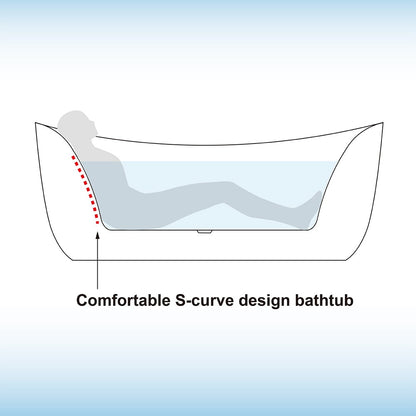 Woodbridge B0034 | 71" Combo Jet Freestanding Bathtub with Air Bubble & Whirlpool