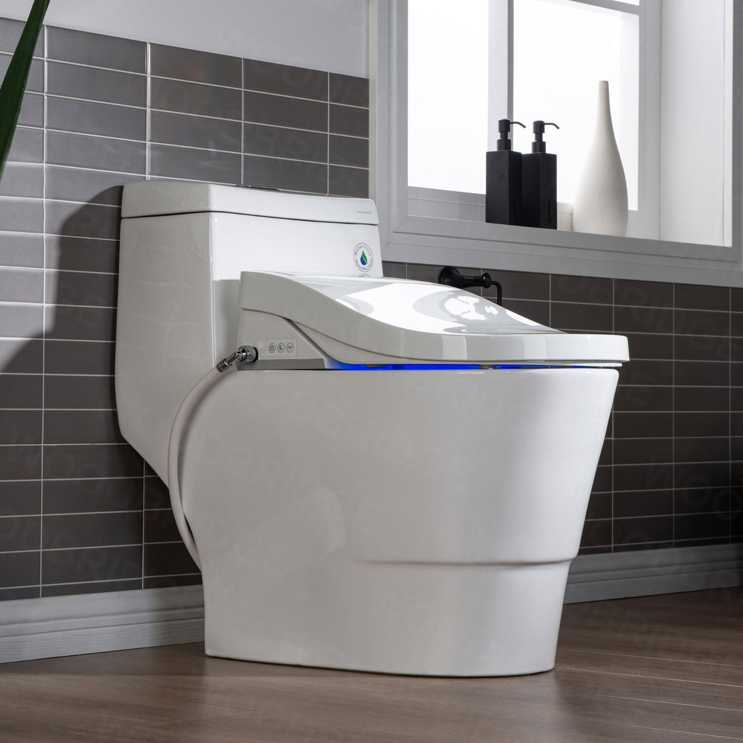WOODBRIDGE T-0008 | Luxury Smart Bidet Toilet | with Heated Seat, Air Dryer & Temperature-Controlled Wash