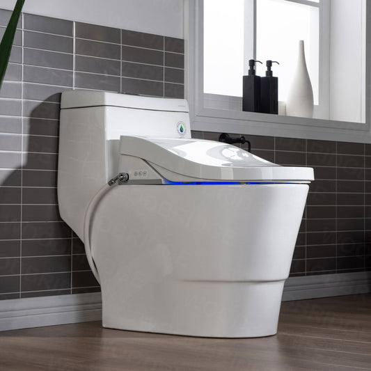 WOODBRIDGE T-0008 | Luxury Smart Bidet Toilet | with Heated Seat, Air Dryer & Temperature-Controlled Wash