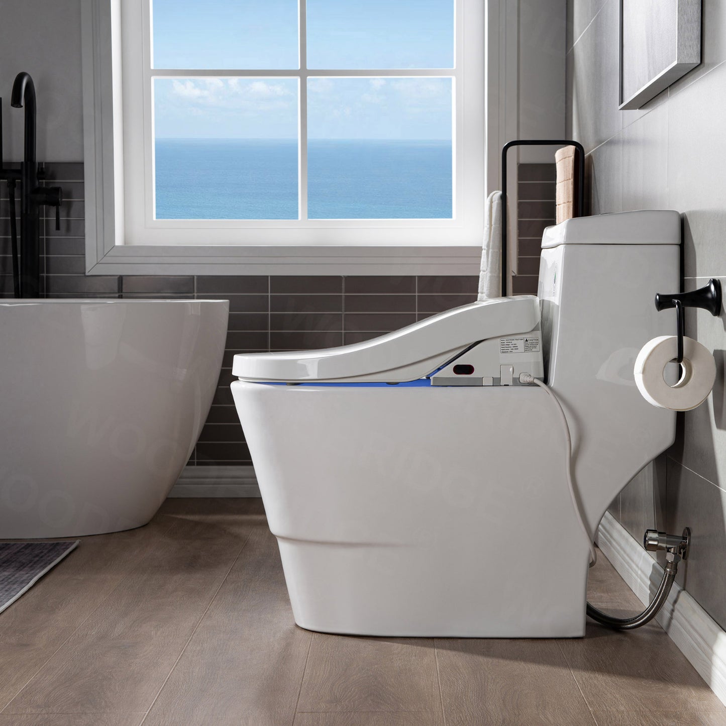 WOODBRIDGE T-0008 | Luxury Smart Bidet Toilet | with Heated Seat, Air Dryer & Temperature-Controlled Wash