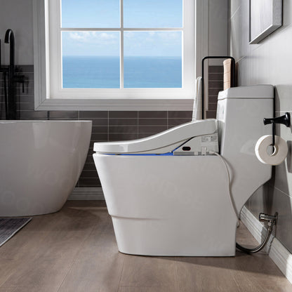 WOODBRIDGE T-0008 | Luxury Smart Bidet Toilet | with Heated Seat, Air Dryer & Temperature-Controlled Wash