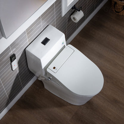 WOODBRIDGE T-0008 | Luxury Smart Bidet Toilet | with Heated Seat, Air Dryer & Temperature-Controlled Wash