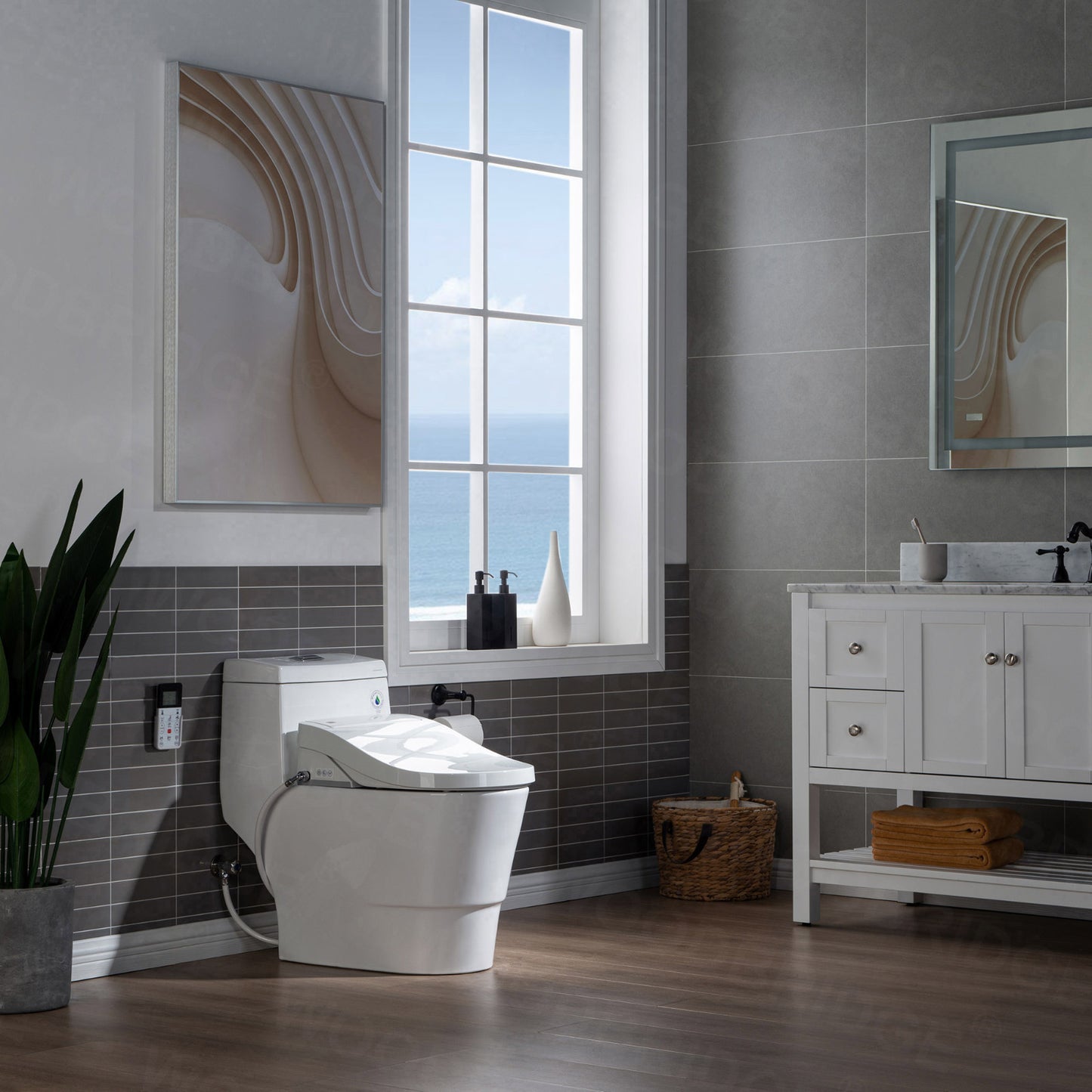 WOODBRIDGE T-0008 | Luxury Smart Bidet Toilet | with Heated Seat, Air Dryer & Temperature-Controlled Wash