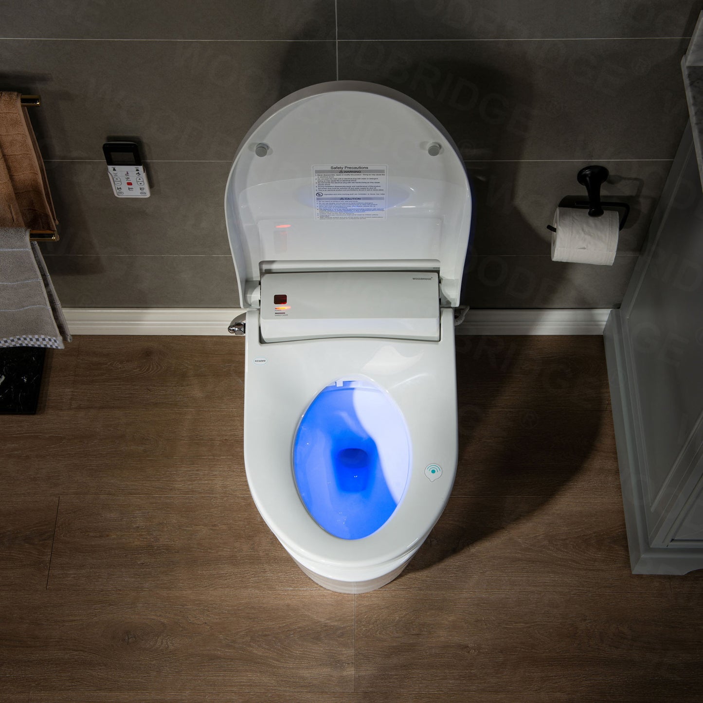 WOODBRIDGE T-0737 | Luxury One-Piece Smart Bidet Toilet | with Heated Seat, Temperature-Controlled Wash & Air Dryer, White