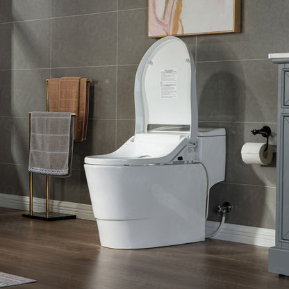 WOODBRIDGE T-0737 | Luxury One-Piece Smart Bidet Toilet | with Heated Seat, Temperature-Controlled Wash & Air Dryer, White