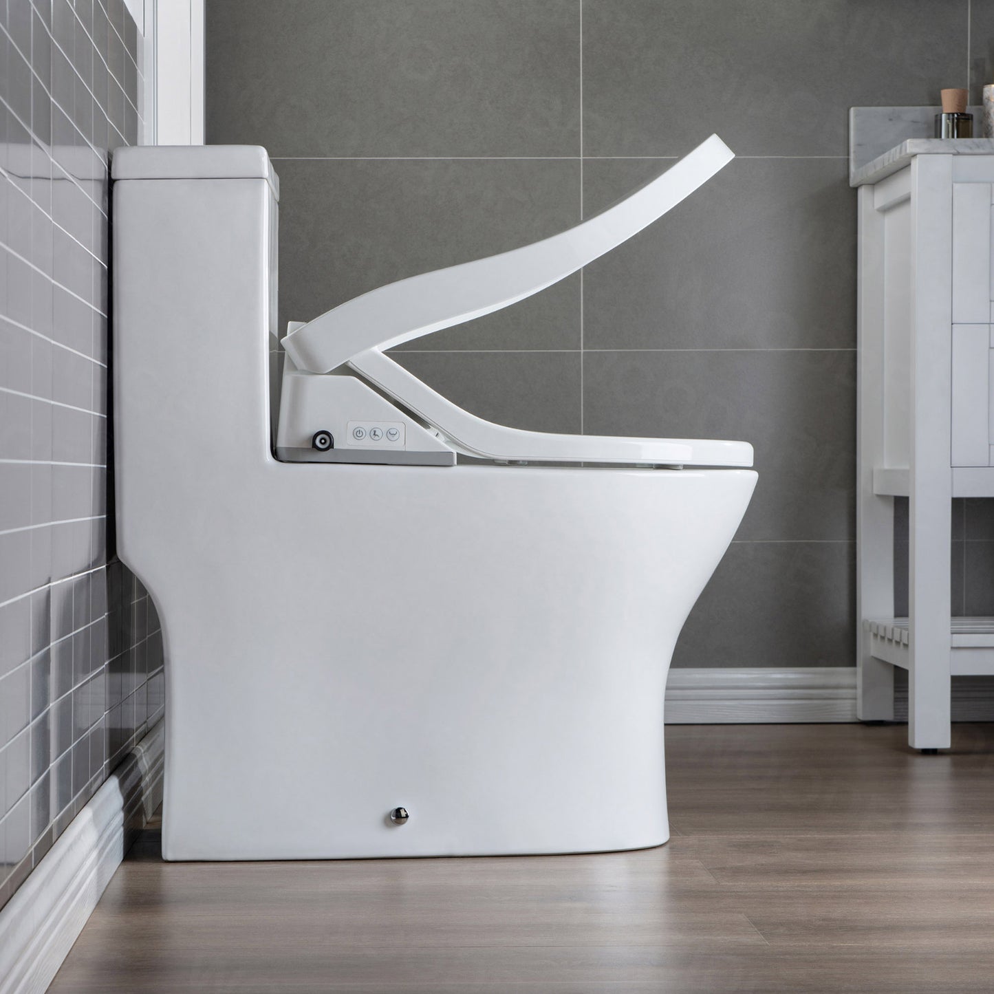 WOODBRIDGE T-0022 | Luxury One-Piece Smart Bidet Toilet | with Heated Seat, Air Dryer & Elongated Bowl, White