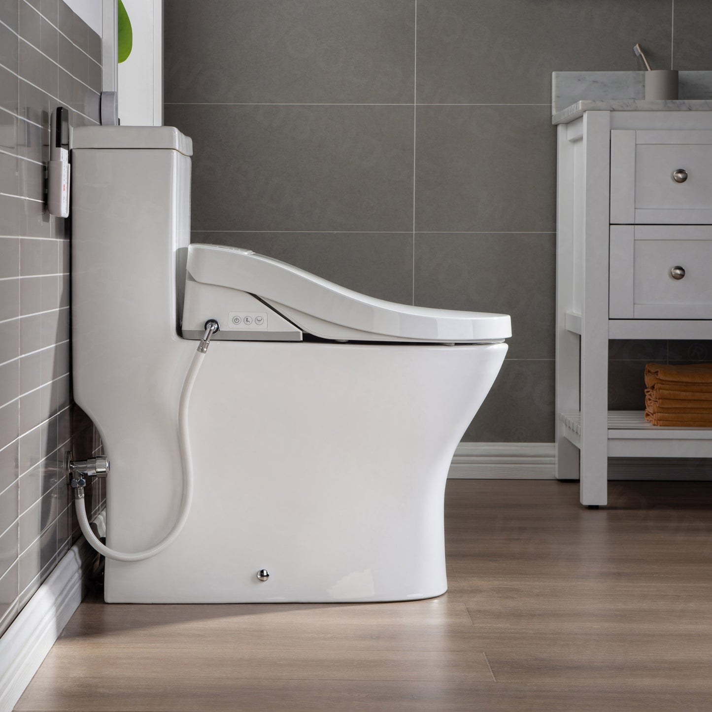 WOODBRIDGE T-0022 | Luxury One-Piece Smart Bidet Toilet | with Heated Seat, Air Dryer & Elongated Bowl, White