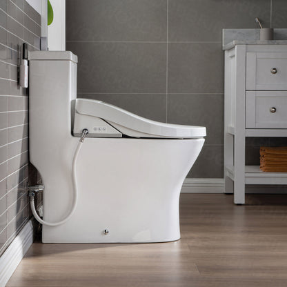 WOODBRIDGE T-0022 | Luxury One-Piece Smart Bidet Toilet | with Heated Seat, Air Dryer & Elongated Bowl, White