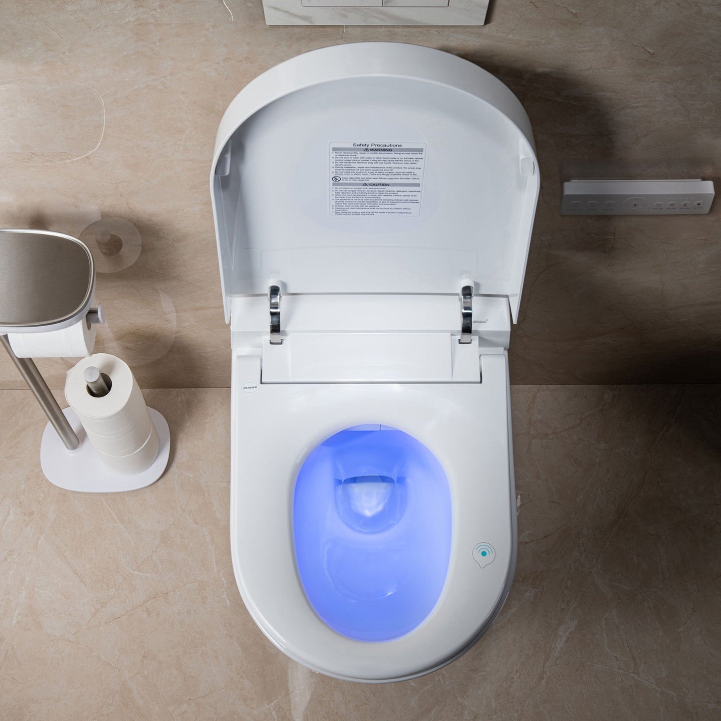 WOODBRIDGE LT611_SWHT611_FP611-WH | Modern Wall-Hung Smart Bidet Toilet | with Heated Seat, Dryer & Concealed Tank