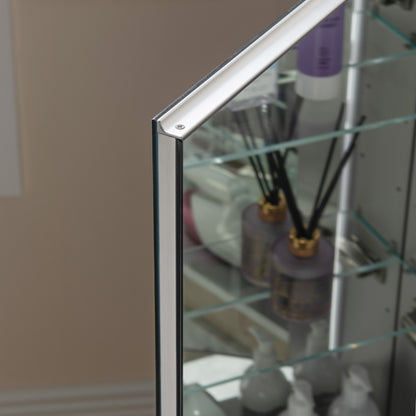 WOODBRIDGE MCL2430 | Frameless Surface Mount Medicine Cabinet | with Mirror Defogger & Soft-Close Door
