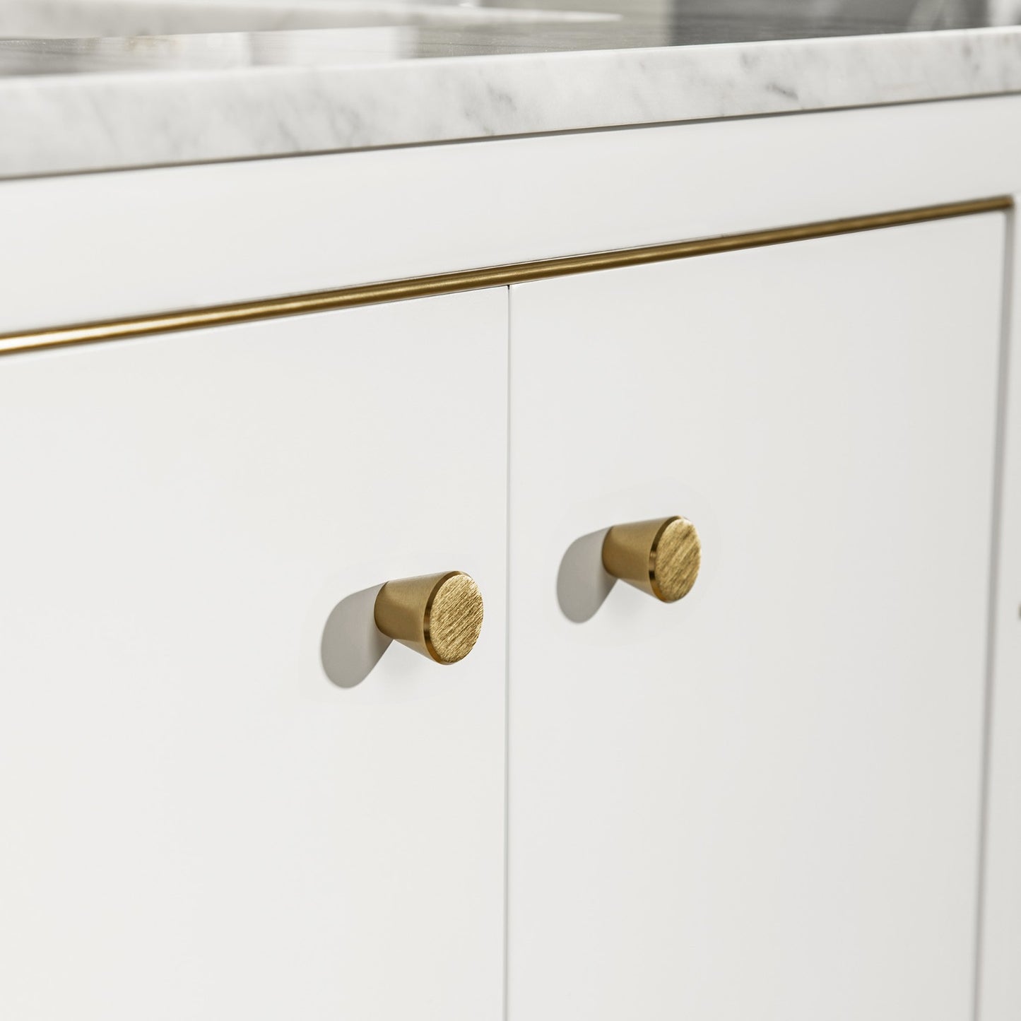 WOODBRIDGE 48" Roma-4821-White_CAVT4922-8 | Bathroom Vanity | with Carrara Marble Top, Undermount Sink, Solid Wood Cabinet, White Finish & Gold Hardware