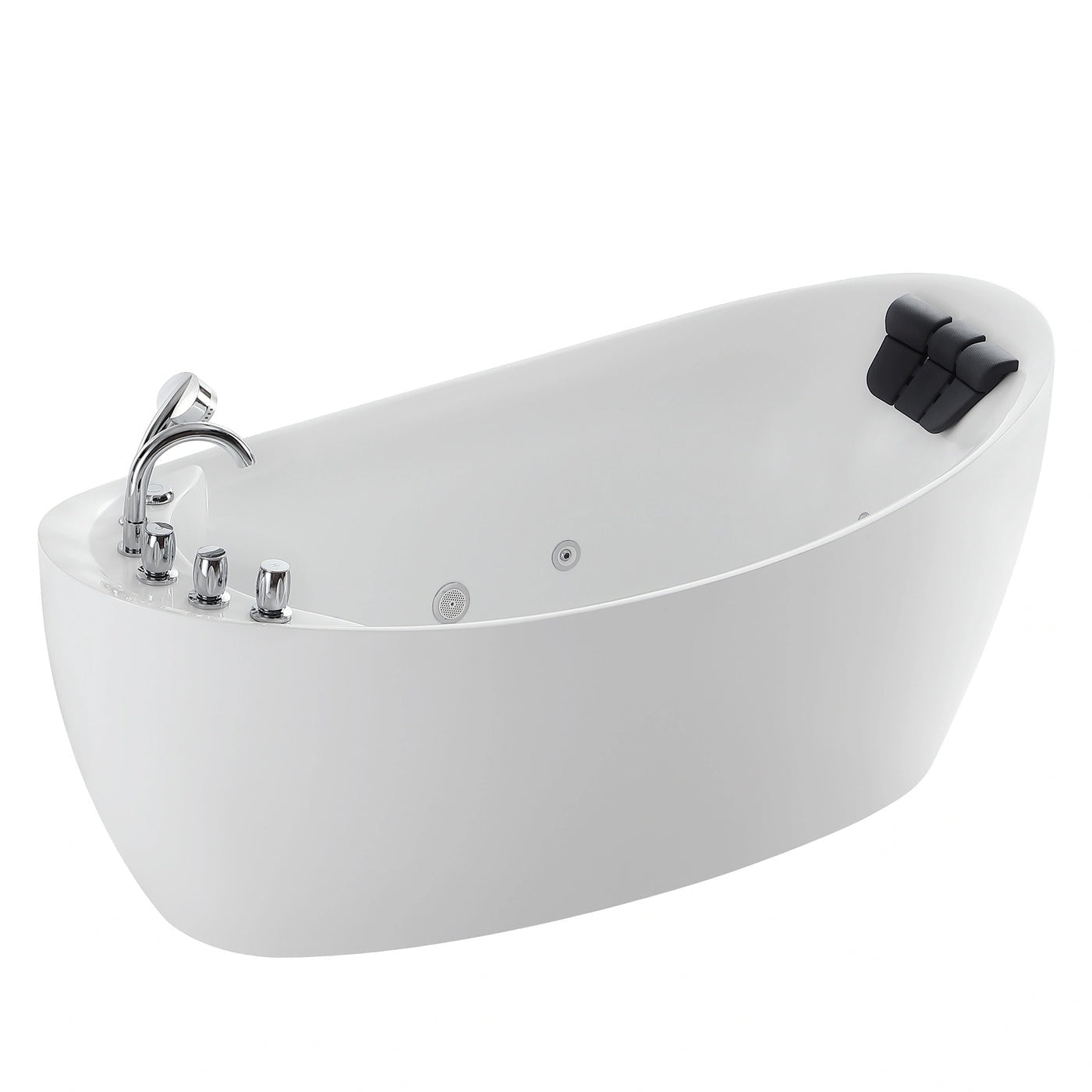Empava 67" Freestanding Whirlpool Bathtub | 10 Hydro-Massage Jets | EMPV-67AIS02