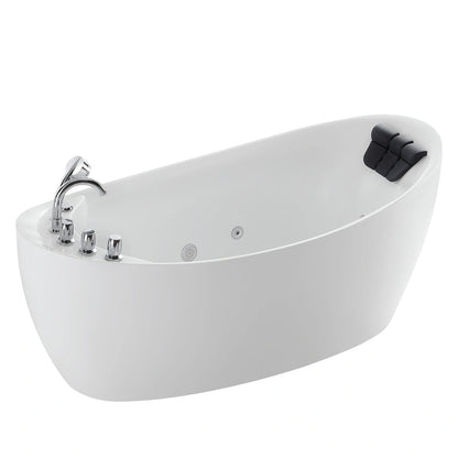Empava 67" Freestanding Whirlpool Bathtub | 10 Hydro-Massage Jets | EMPV-67AIS02