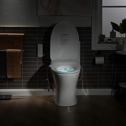 WOODBRIDGE T-0044 | One-Piece Smart Bidet Toilet | with Dual Flush, Heated Seat & Warm Air Dryer, White