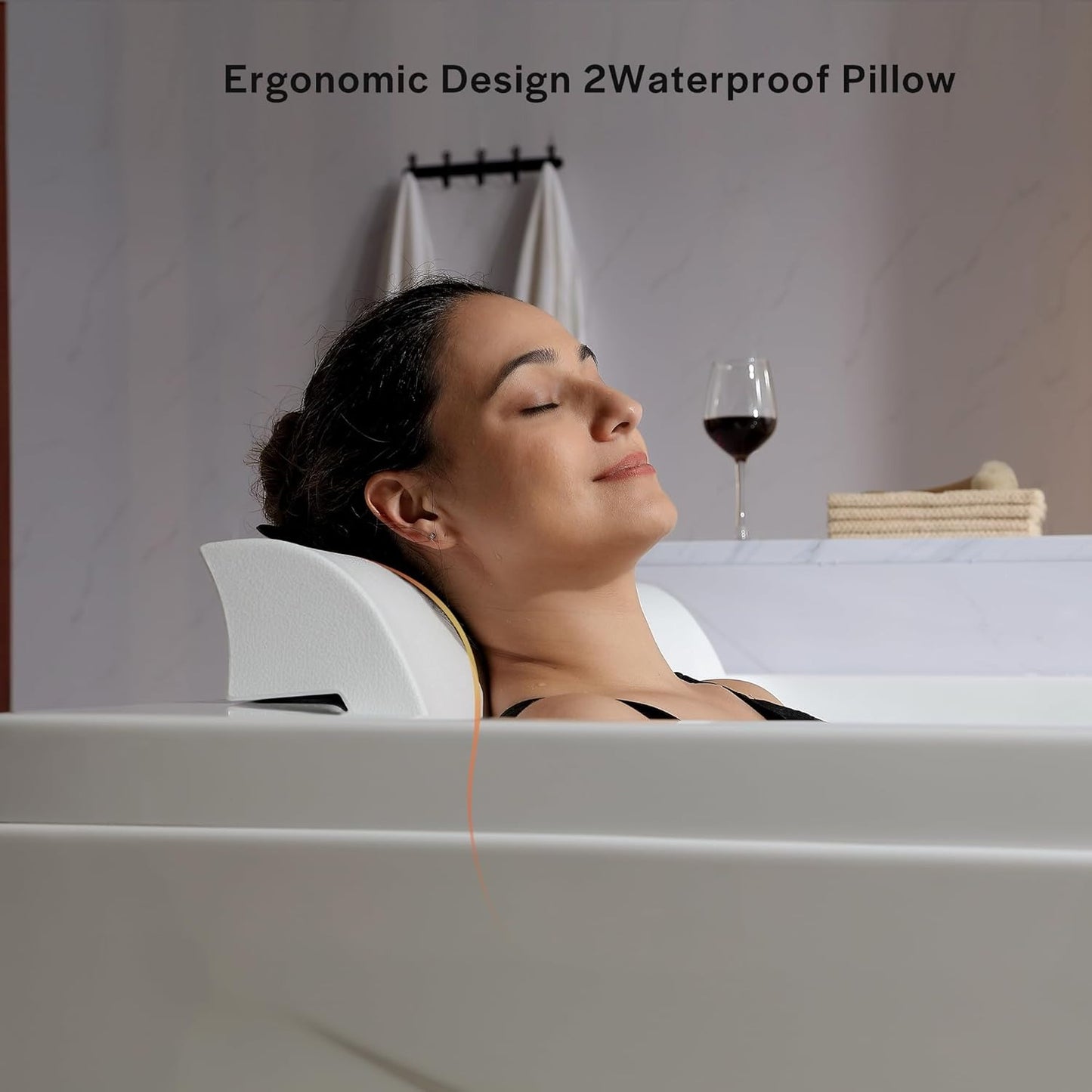 Empava EMPV-71JT618L ‎71"L x 47"W x 24.4"H 2-Person Heated Soaking 16 Jets Whirlpool Bathtub