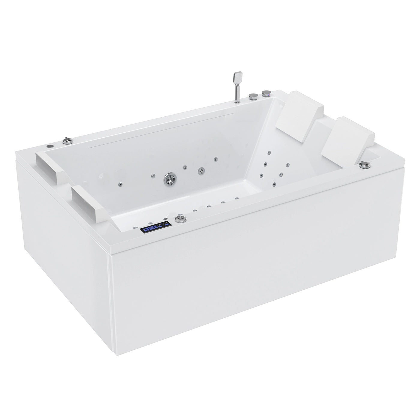 Empava 71" Rectangular 2-Person Whirlpool Air Combo Tub | 64 Jets | EMPV-71JT801