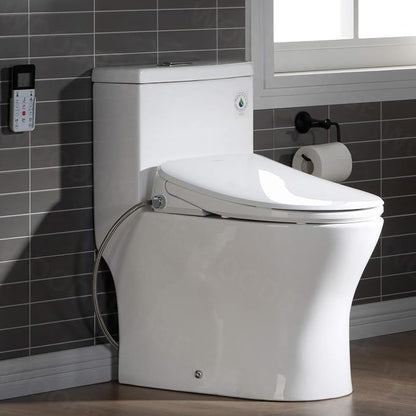 WOODBRIDGE T-0044 | One-Piece Smart Bidet Toilet | with Dual Flush, Heated Seat & Warm Air Dryer, White