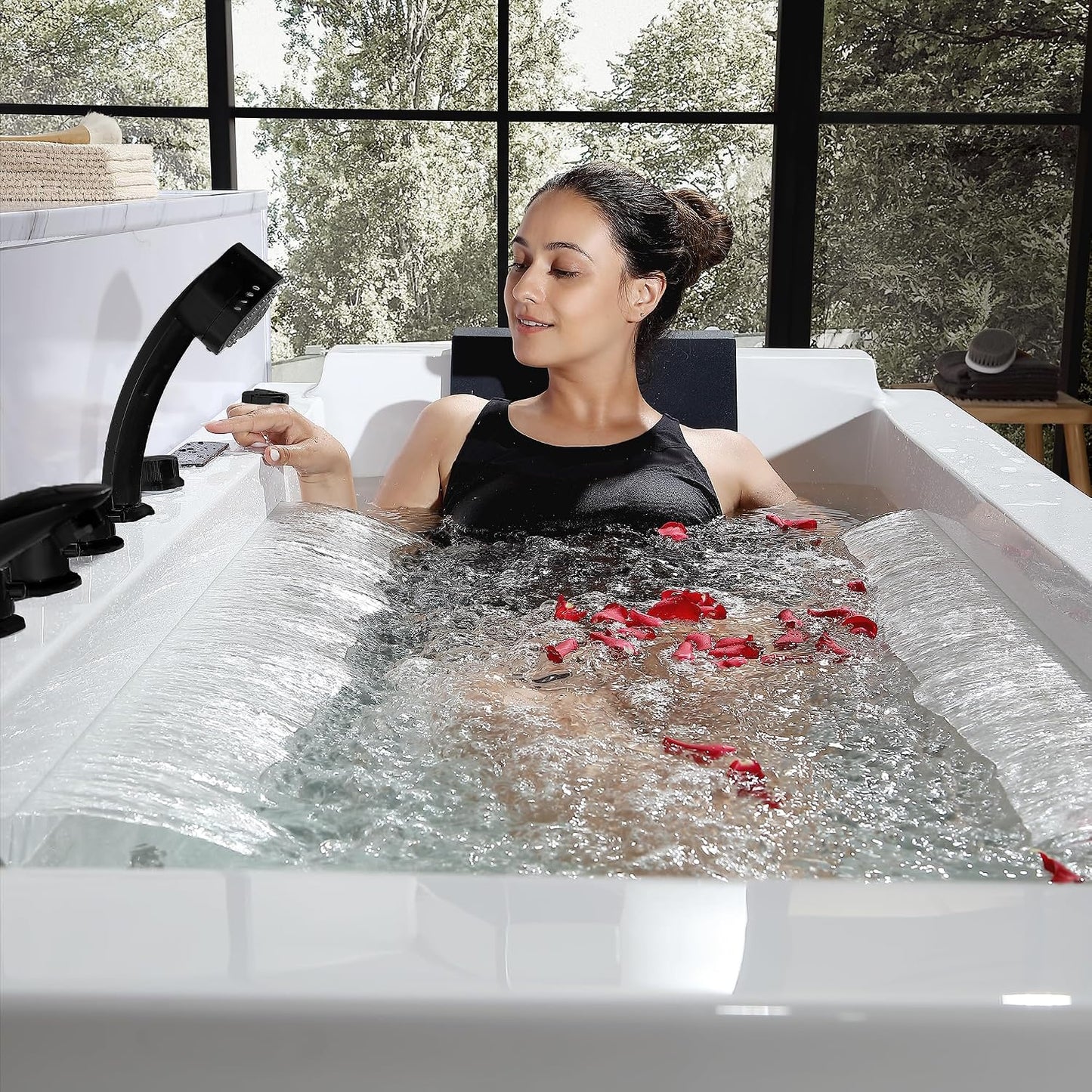 Empava 71" Whirlpool Bathtub with Hydro Massage Heater - EMPV-71JT351