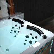 Empava EMPV-75JT901 75" L X 51" W X 29" H 2-Person Freestanding Soaking Tub – Extra-Large Acrylic Bathtub with Center Drain
