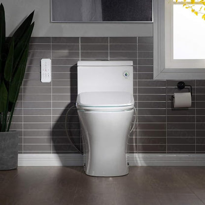 WOODBRIDGE T-0044 | One-Piece Smart Bidet Toilet | with Dual Flush, Heated Seat & Warm Air Dryer, White