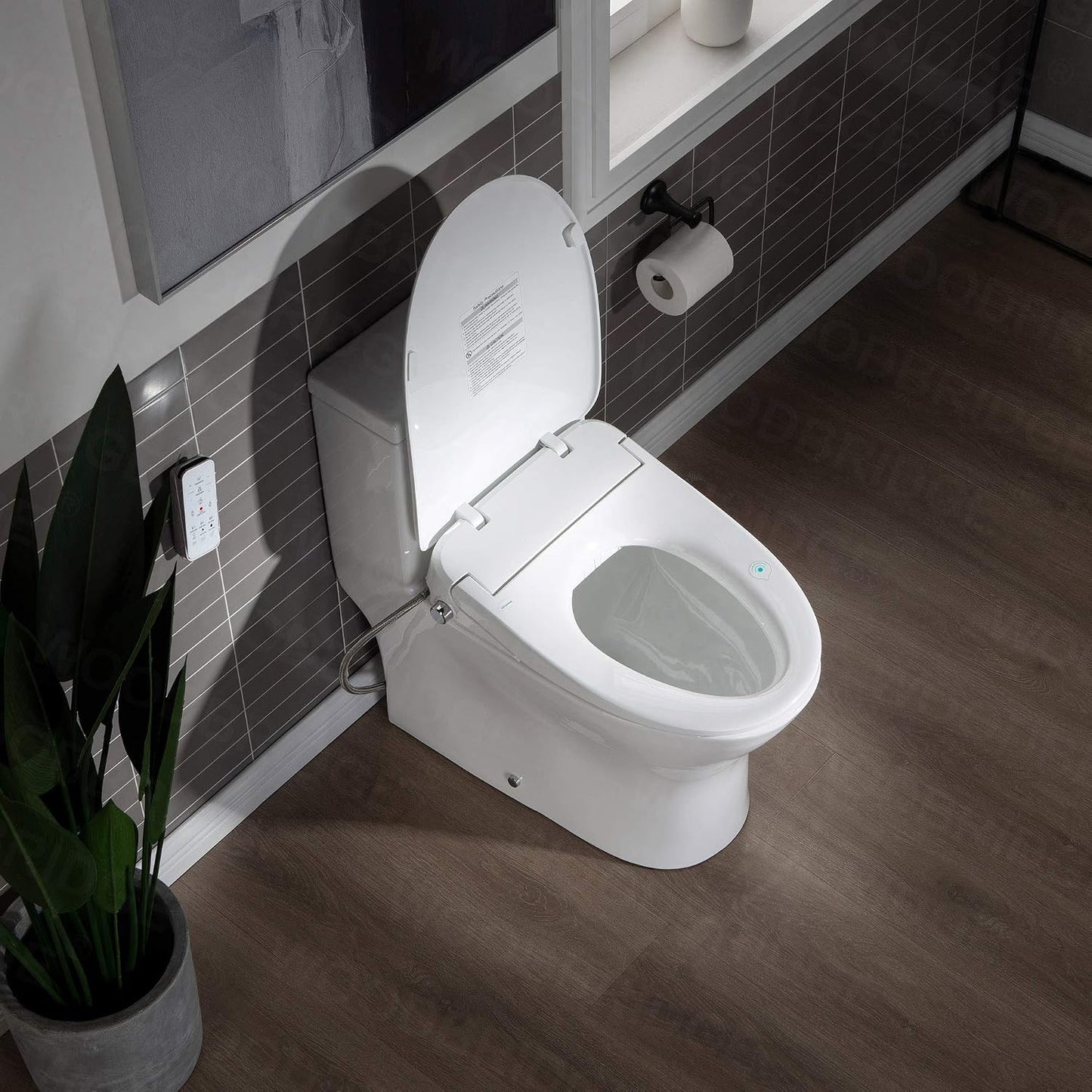 WOODBRIDGE T-0044 | One-Piece Smart Bidet Toilet | with Dual Flush, Heated Seat & Warm Air Dryer, White