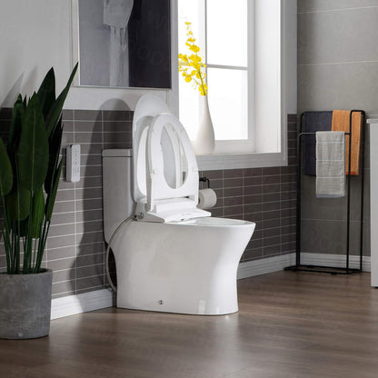 WOODBRIDGE T-0044 | One-Piece Smart Bidet Toilet | with Dual Flush, Heated Seat & Warm Air Dryer, White