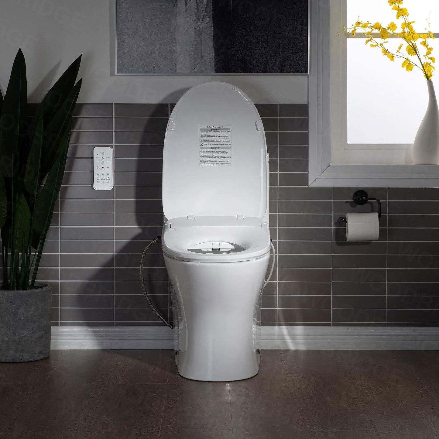 WOODBRIDGE T-0044 | One-Piece Smart Bidet Toilet | with Dual Flush, Heated Seat & Warm Air Dryer, White