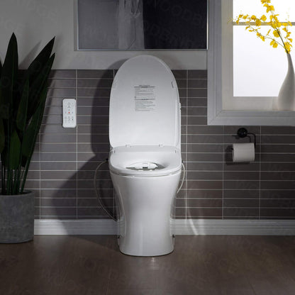 WOODBRIDGE T-0044 | One-Piece Smart Bidet Toilet | with Dual Flush, Heated Seat & Warm Air Dryer, White