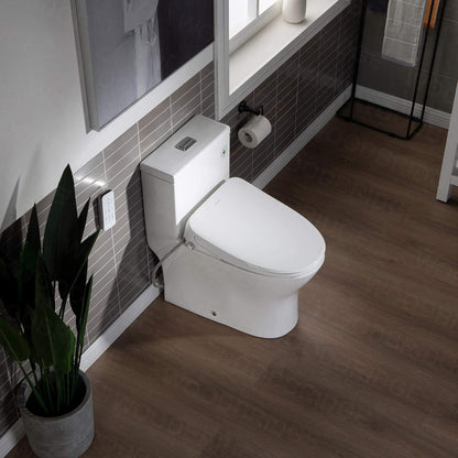 WOODBRIDGE T-0044 | One-Piece Smart Bidet Toilet | with Dual Flush, Heated Seat & Warm Air Dryer, White