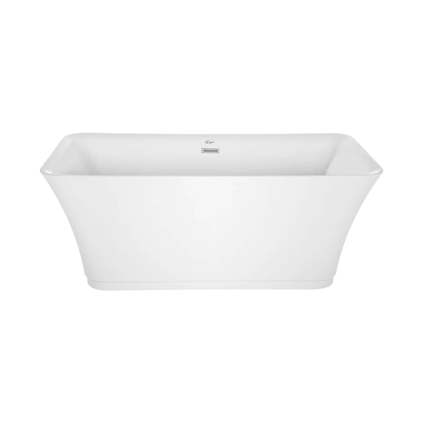 Empava 59" Freestanding Rectangular Soaking Bathtub witn Center Drain | EMPV-59FT1511