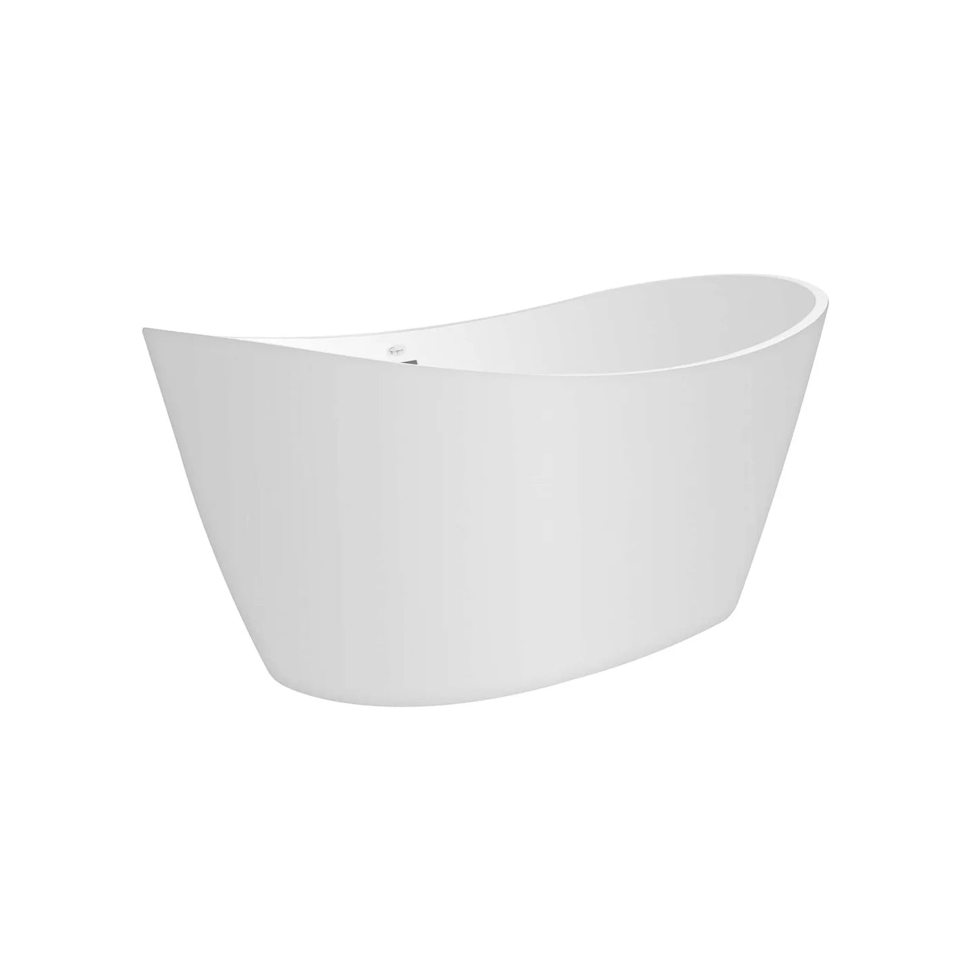 Empava EMPV-59FT1518 59" Acrylic Freestanding Deep Soaking Bathtub with Center Drain