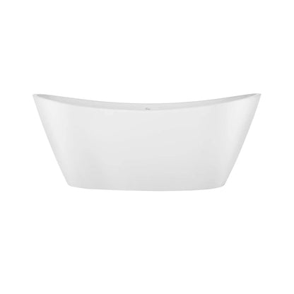 Empava EMPV-59FT1518 59" Acrylic Freestanding Deep Soaking Bathtub with Center Drain