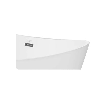 Empava EMPV-59FT1518 59" Acrylic Freestanding Deep Soaking Bathtub with Center Drain