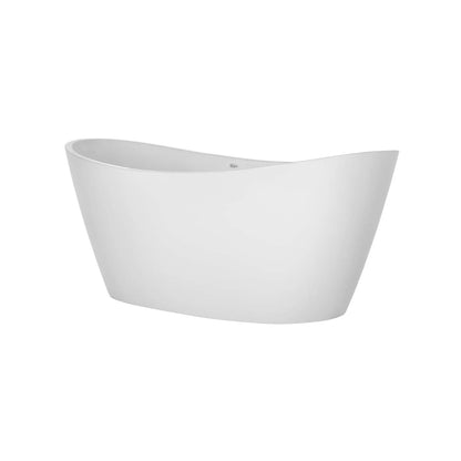 Empava EMPV-59FT1518 59" Acrylic Freestanding Deep Soaking Bathtub with Center Drain