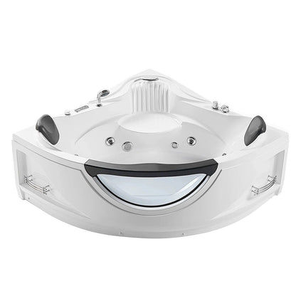 Empava 59" Corner Whirlpool Tub EMPV-59JT319LED | LED & Thermostatic Control