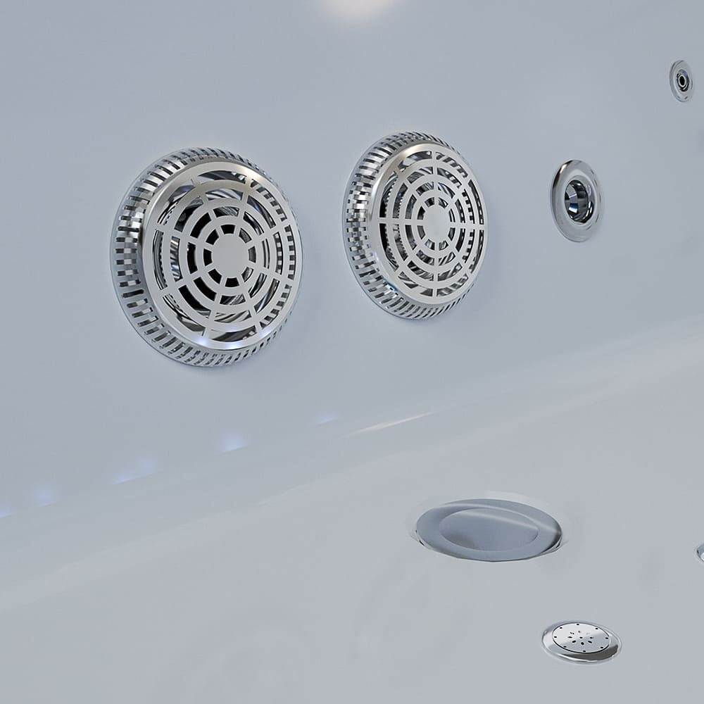 Empava 71" Rectangular 2-Person Whirlpool Air Combo Tub | 64 Jets | EMPV-71JT801