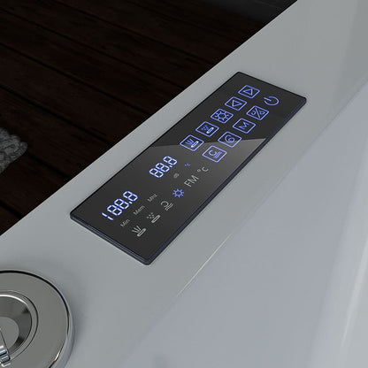 Empava 71" Rectangular 2-Person Whirlpool Air Combo Tub | 64 Jets | EMPV-71JT801