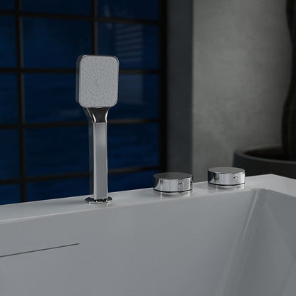 Empava 71" Rectangular 2-Person Whirlpool Air Combo Tub | 64 Jets | EMPV-71JT801