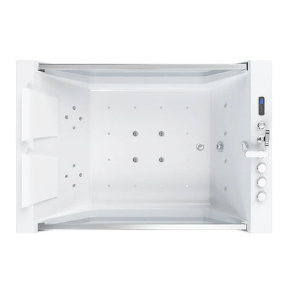 Empava 71" Freestanding Combo Massage Whirlpool Tub Clear Panels Heater I EMPV-71PRO01