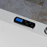 Empava 71PRO04 71"L X 47"W X 25"H Freestanding Soaking Tub for 2 People – Deep Acrylic Bathtub with Center Drain