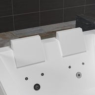 Empava 71PRO04 71"L X 47"W X 25"H Freestanding Soaking Tub for 2 People – Deep Acrylic Bathtub with Center Drain