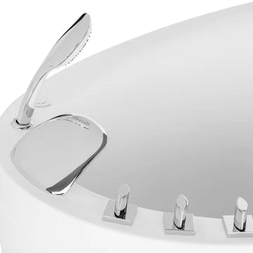 Empava 48JT011 - 48" Compact Japanese-Style Freestanding Air Massage Bathtub with Reversible Drain