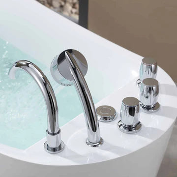 Empava 59" Freestanding Whirlpool Jetted Slipper Tub | EMPV-59AIS04
