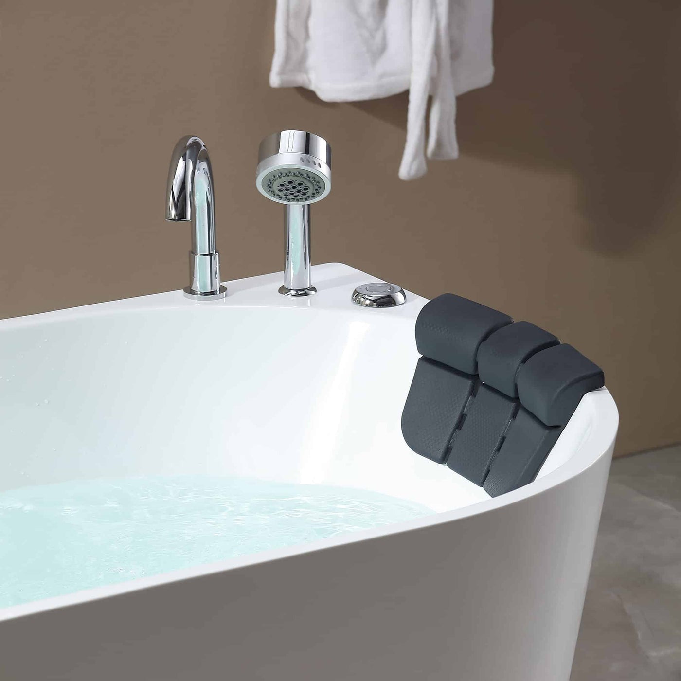 Empava 59" Freestanding Whirlpool Bathtub | 8 Hydro-Massage Jets | EMPV-59AIS06