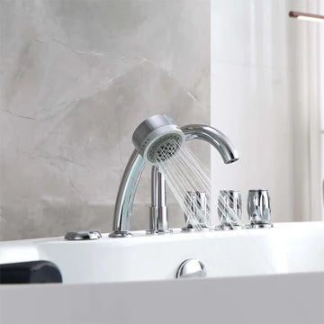 Empava-59AIS12 59" Freestanding Egg-Shaped Whirlpool Bathtub