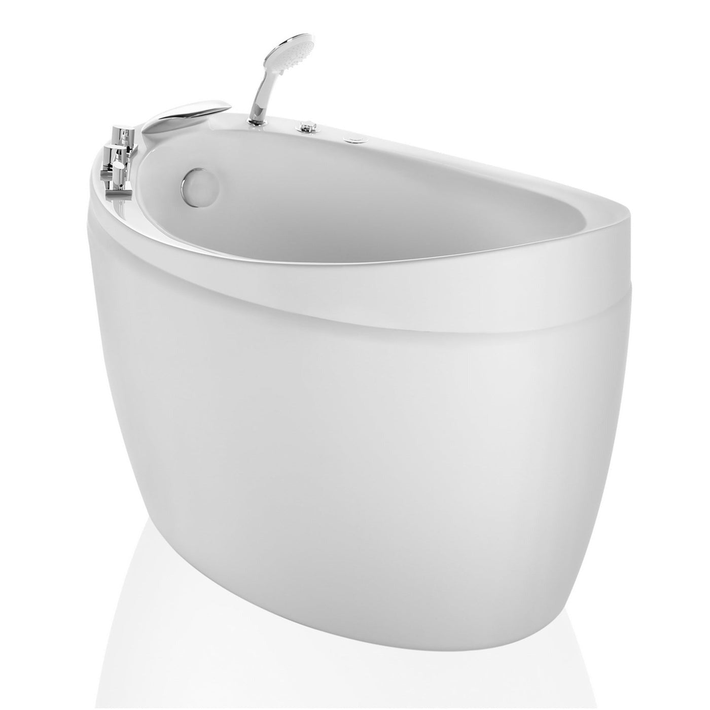 Empava EMPV-59JT011 - 59" Japanese-Style Freestanding Air Massage Bathtub with Reversible Drain