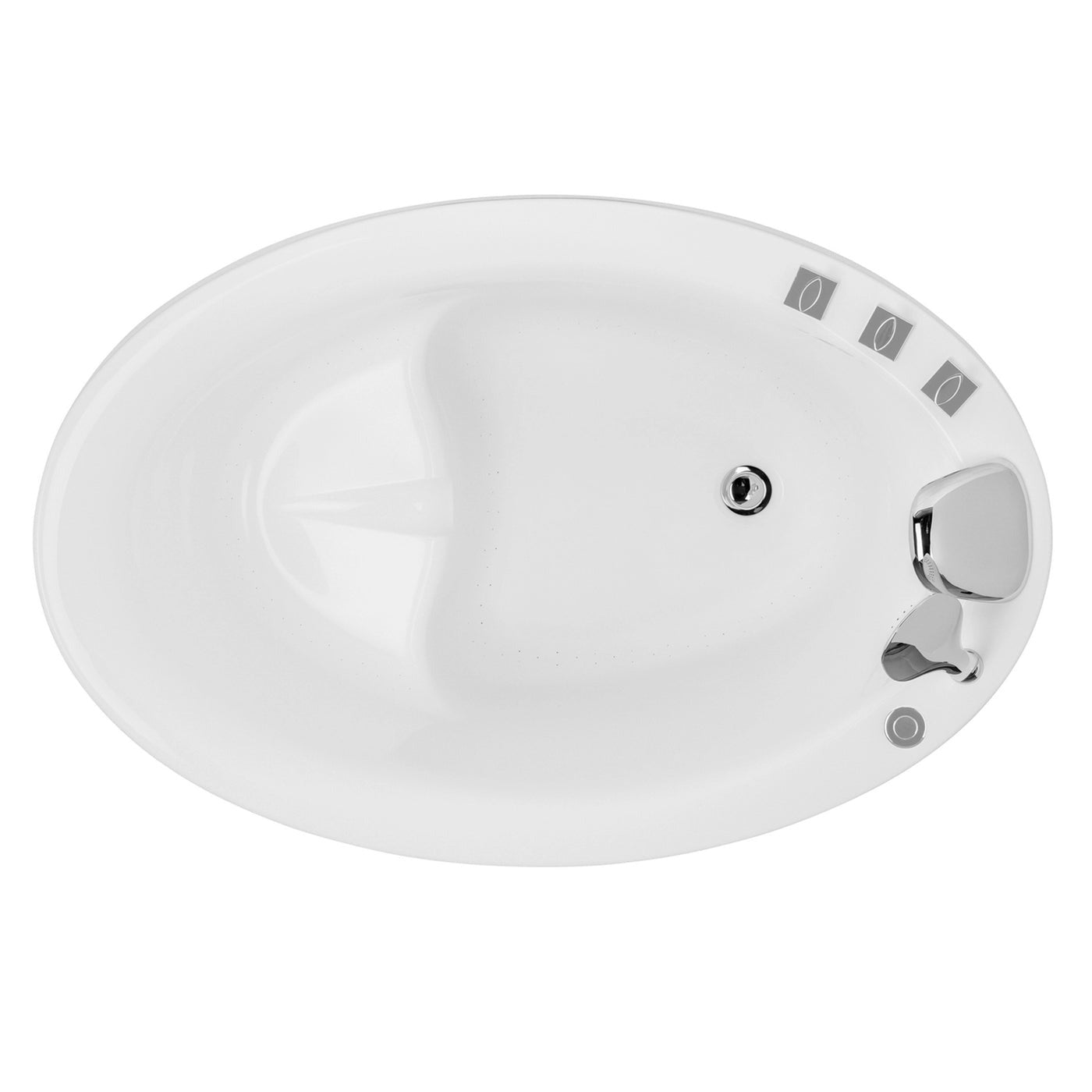 Empava EMPV-59JT011 - 59" Japanese-Style Freestanding Air Massage Bathtub with Reversible Drain