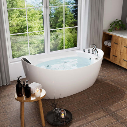 Empava 67" Freestanding Whirlpool Bathtub | 10 Hydro-Massage Jets | EMPV-67AIS02