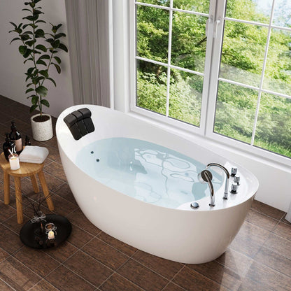 Empava 67" Freestanding Whirlpool Bathtub | 10 Hydro-Massage Jets | EMPV-67AIS02
